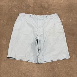 VINTAGE 50s 60s TOWNCRAFT PENN PREST TALON ZIP GOLF CHINO BLUE SHORTS 38